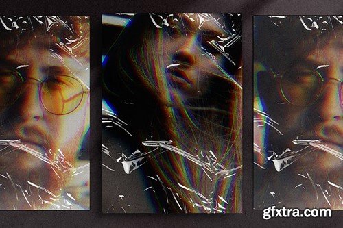 Grunge Anaglyph PSD Photo Effect Mockup 6FG5WAY