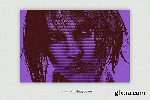 Grungy Halftone PSD Photo Effect 66PZVWW