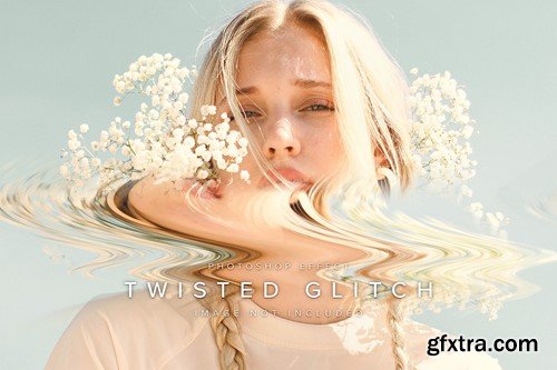 Glitch Wave PSD Photo Effect HPQXCLR