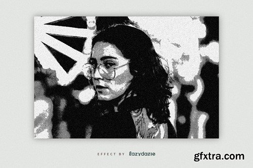 Grunge Halftone PSD Photo Effect 8QN2Y44