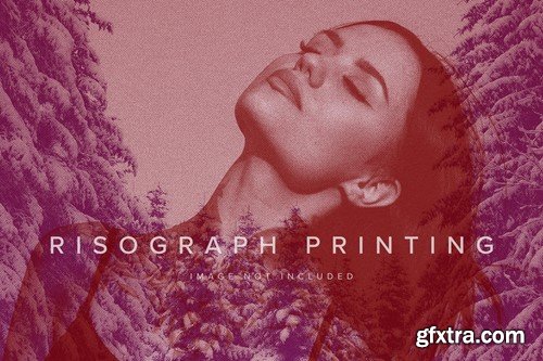 Risograph Printing Texture PSD Photo Effect K86LACH