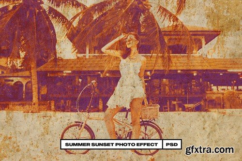 Summer Sunset Photo Effect XGXQWKP