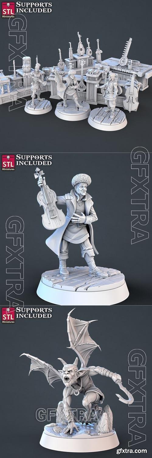 STL Miniatures - Demons Set and Music Store Set June 2023 &ndash; 3D Print Model