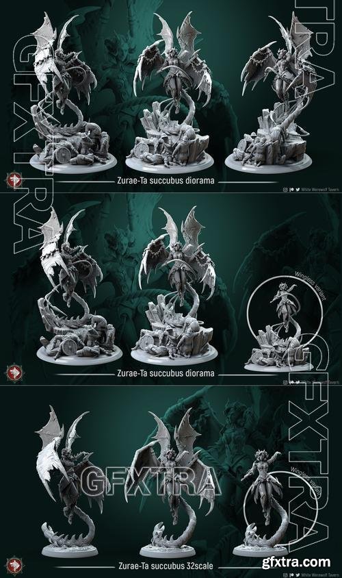 Zurae-Ta succubus diorama &ndash; 3D Print Model