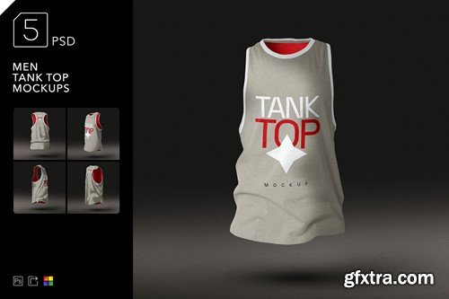 Men Tank Top Mockups CTLS25G