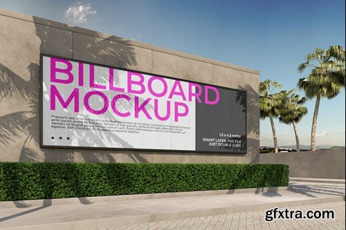 street wall billboard mockup VZWT6CW