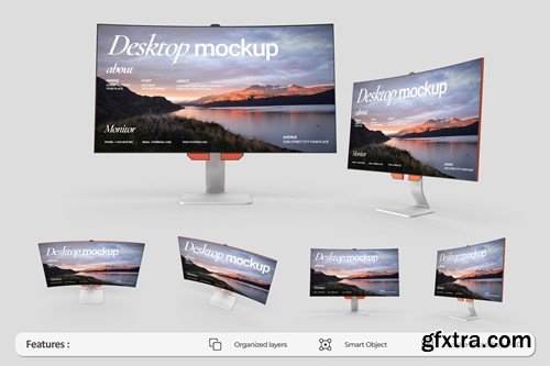 Desktop Monitor Mockup JJHGDR4