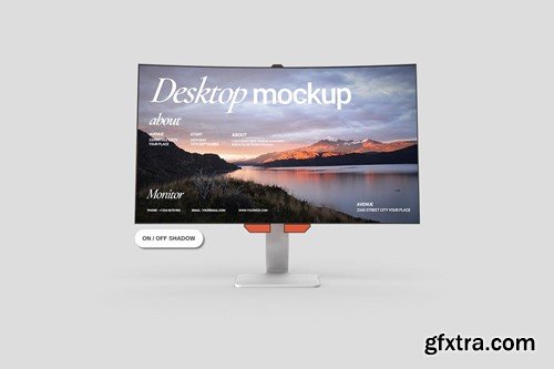 Desktop Monitor Mockup JJHGDR4