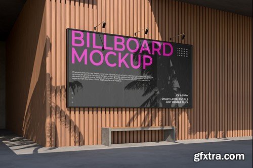 street wall billboard mockup VZMWA79