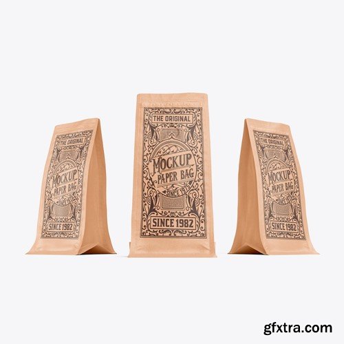 Pack Kraft Paper Bags Mockup 72NR9UF