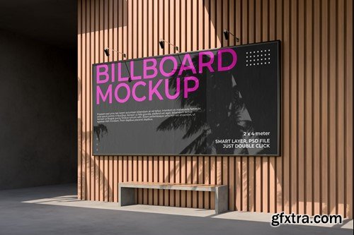 street wall billboard mockup VD9KXGG