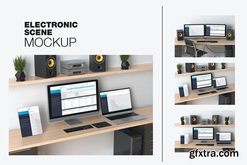 Set Computer Scene Mockup GFMF9LJ