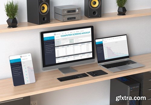 Set Computer Scene Mockup GFMF9LJ