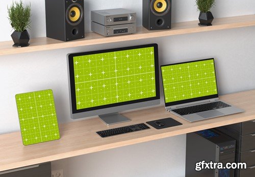 Set Computer Scene Mockup GFMF9LJ