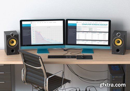 Set Computer Scene Mockup GFMF9LJ