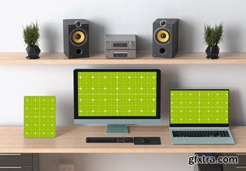 Set Computer Scene Mockup GFMF9LJ