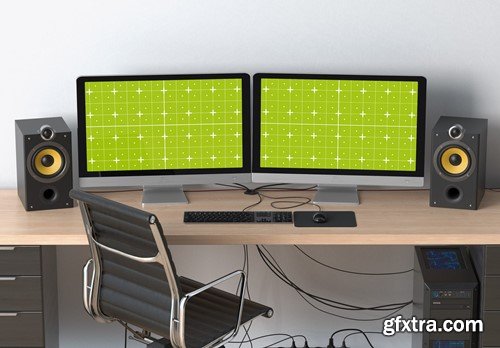 Set Computer Scene Mockup GFMF9LJ