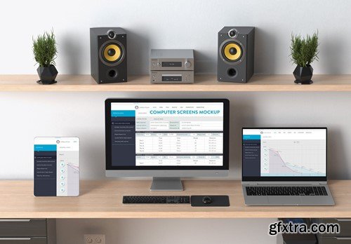 Set Computer Scene Mockup GFMF9LJ