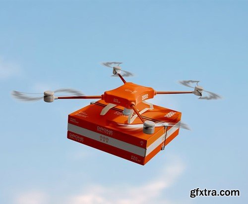 Delivery Drone Mockup KBYZUUH