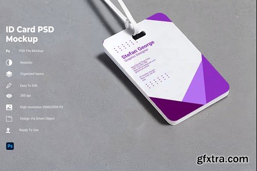 ID Card PSD Mockup QX7ANCA