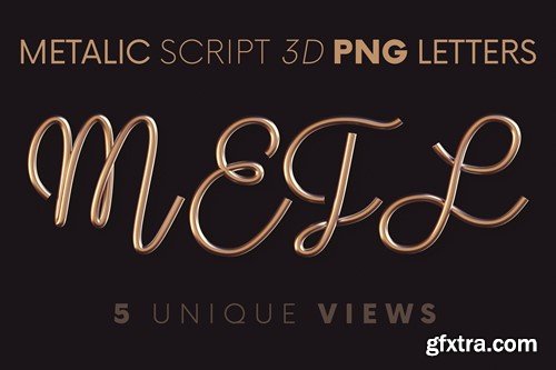 Metallic Script - 3D Lettering VFNBT3H