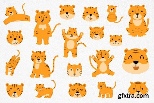 Cute Tiger Illustration YU2P2A9