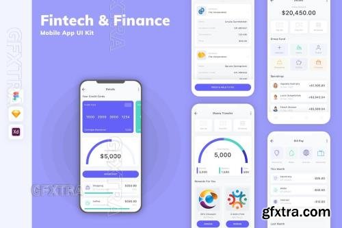 Fintech & Finance Mobile App UI Kit EY4LRCZ