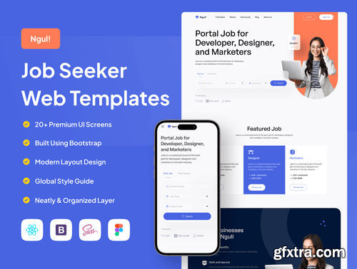 Ngul! - Job Seeker Web Templates Ui8.net
