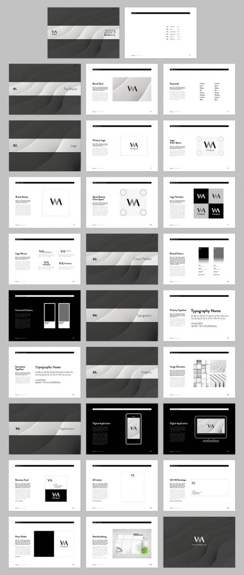 Minimal Grey and Black Brand Guidelines 580591552