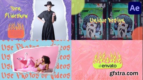 Videohive Torn Slideshow for After Effects 46348016