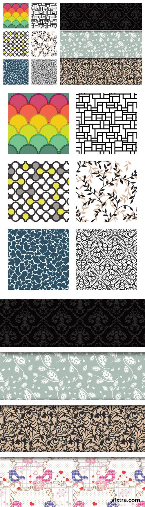 Geometric Patterns Vector Templates Collection