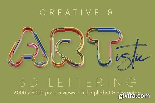 Color Stripes - 3D Lettering ALXYLQX