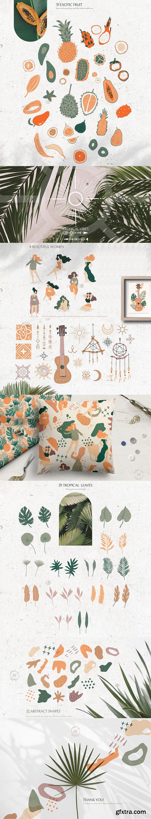 Gentle Tropics Graphic Kit