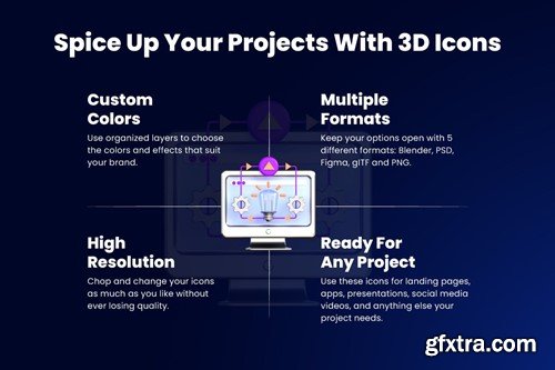 3D Artificial Intelligence Icons HURVVMA