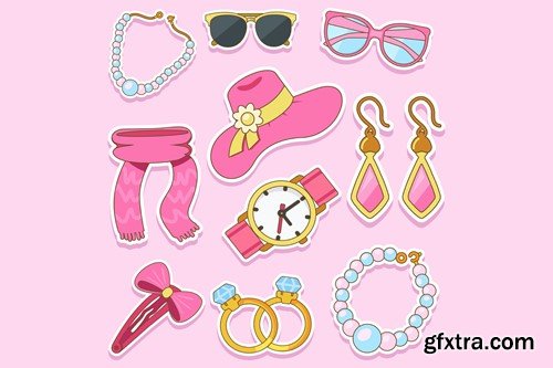 Fashion Accessories Cute Sticker Set NWK97KV