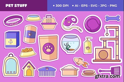 Pet Stuff Cute Sticker Set UGMNSPM