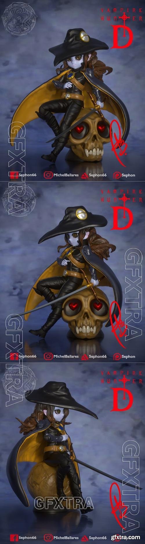 Michel Ballares - Vampire Hunter D Chibi &ndash; 3D Print Model