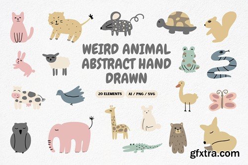 Weird Animal Abstract Hand Drawn YGBMU5H