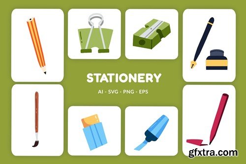 Stationery Vector Illustration v.2 MG6S5FB