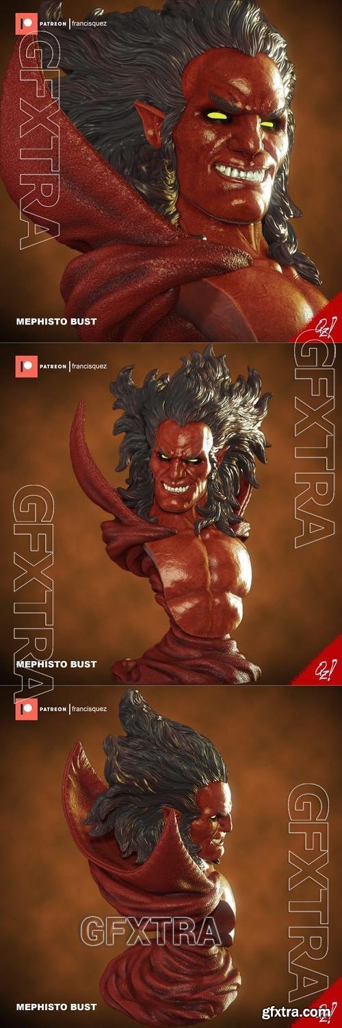 Francis Quez - Mephisto Bust &ndash; 3D Print Model