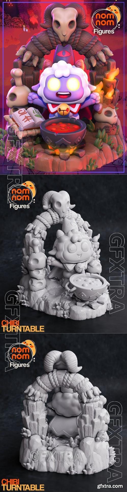 Nomnom Figures - Chibi Lamb - Cult of the Lamb &ndash; 3D Print Model