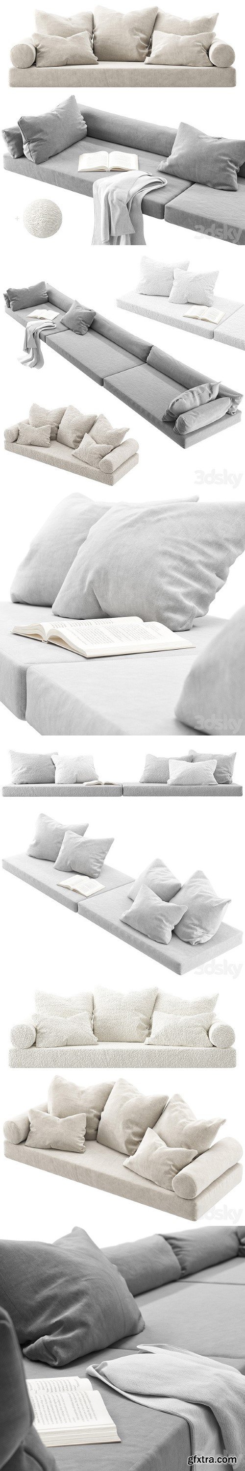 Window Seat Pillows Set 01