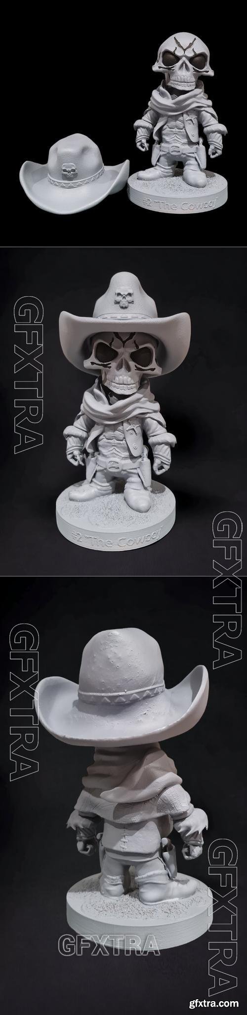 Skullpture 2 the Cowboy &ndash; 3D Print Model