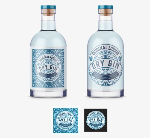 Vintage Gin Label Layout 243546296