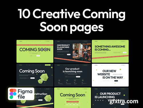 Web design of 10 Coming Soon pages Ui8.net