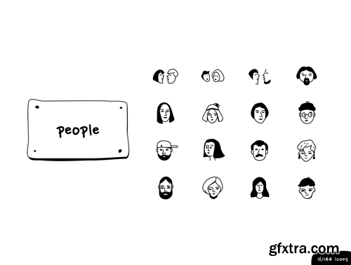 People - Inking Icon Set Ui8.net