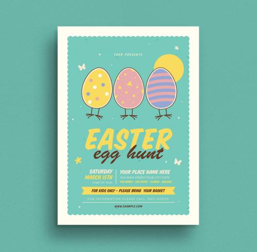 Easter Egg Hunt Flyer Layout 259186750