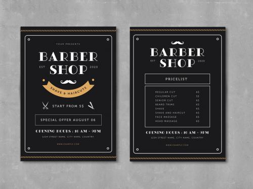 Barber Shop Flyer Layout 300958596