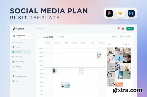 Social Media Planner Schedule UI Template Z6QGC97