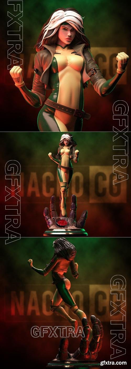 Fan Art Rogue from XMEN - Statue &ndash; 3D Print Model